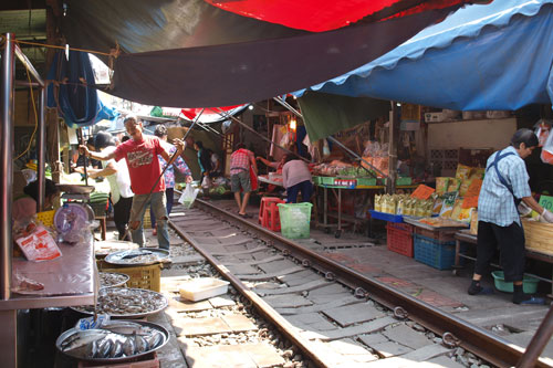 Spaziergang durch den Rom Hob Markt