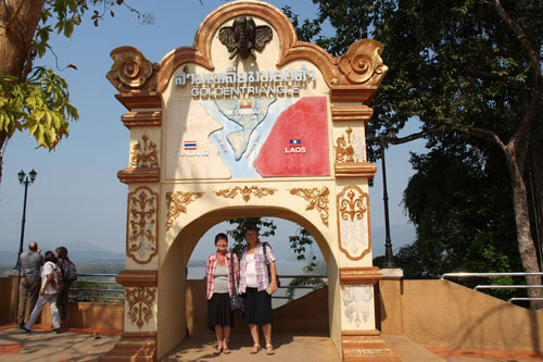 Touristenfoto am Goldenen Dreieck