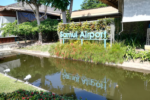 Ankunft auf dem Flughafen in Ko Samui