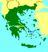 Griechenland Karte mit Paros