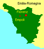 Italienkarte Karte mit Empoli