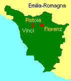 Italienkarte Karte mit Vinci