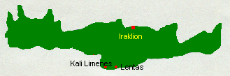 Kreta Karte mit Lentas