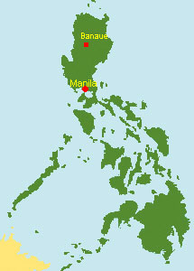 Philippinen Karte mit Banaue