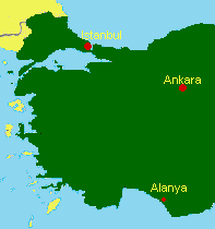 Trkei Karte mit Alanya